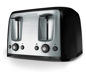 BLACK+DECKER 4-Slice Toaster: Extra Wide Slots, 7 Settings, Frozen & Bagel 1400W - Picture 1 of 10