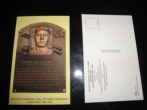 Postal Joe Dimaggio Hof Salón de la Fama - Imagen 1 de 1