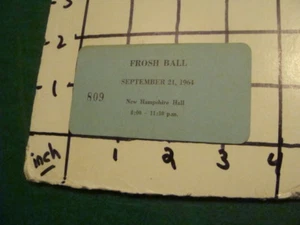 Vintage Original paper: sept 21, 1964 FROSH BALL, new hampshire hall (UNH) #809 - Picture 1 of 2