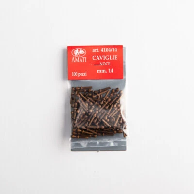 Amati AM4104-14 Caviglie noce 14 mm (100 pz) modellismo - Immagine 1 di 2