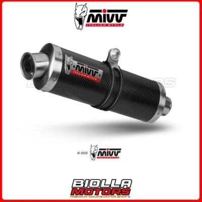 SCARICO MIVV OVAL KAWASAKI ER-6n / f 650 2005-2011 CARBON ORIGINAL K.015.LE ER65 - Immagine 1 di 4