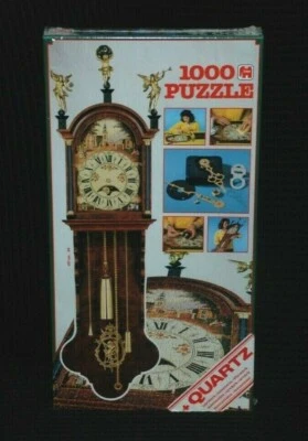 Jumbo Clock 1000 Piece Jigsaw Puzzle with Quartz Mechanism Sealed  - image 1 of 4