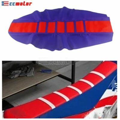 Ribbed Gripper Soft Seat Cover for Honda CRF250 CRF450 R/X/L XR650 DRM RMZ YZ WR - Image 1 of 4