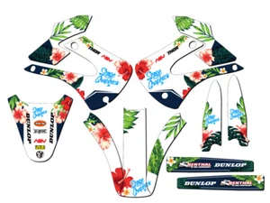 2001-2013 w/ UFO FENDERS KX 100 TROPIC White Senge Graphics Kit Compatible with - Picture 1 of 10
