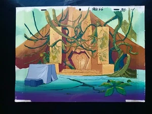 He-Man Masters of the Universe Animation Production Painted Background 3 Layers - Picture 1 of 4
