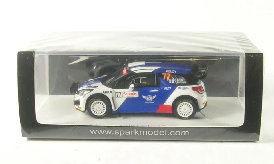 Citroen Ds3 Wrc #77 V.bottas / T.rautiainen 1 43 Model S6566 SPARK MODEL