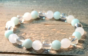 *FREUDENERWACHENDES KRISTALLARMBAND AZUMAR WEISS AZEZTULIT SATYALOKA AZEZTULIT* - Bild 1 von 5