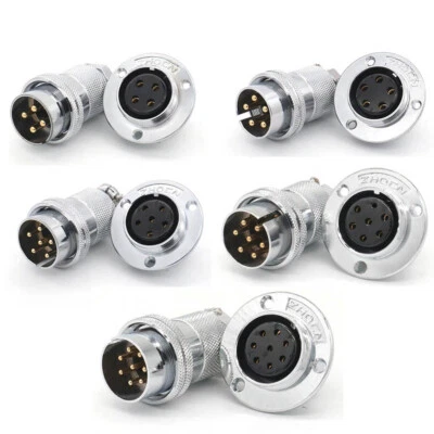 GX30 Aviation Plug 4 Pin To 8 pin Metal Male+Female Panel Cable Connector - Image 1 of 4