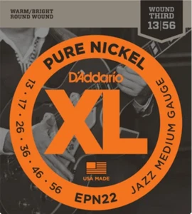 D'addario Pure NICKEL, Jazz Medium, 13-56 cuerdas de guitarra eléctrica - Imagen 1 de 4
