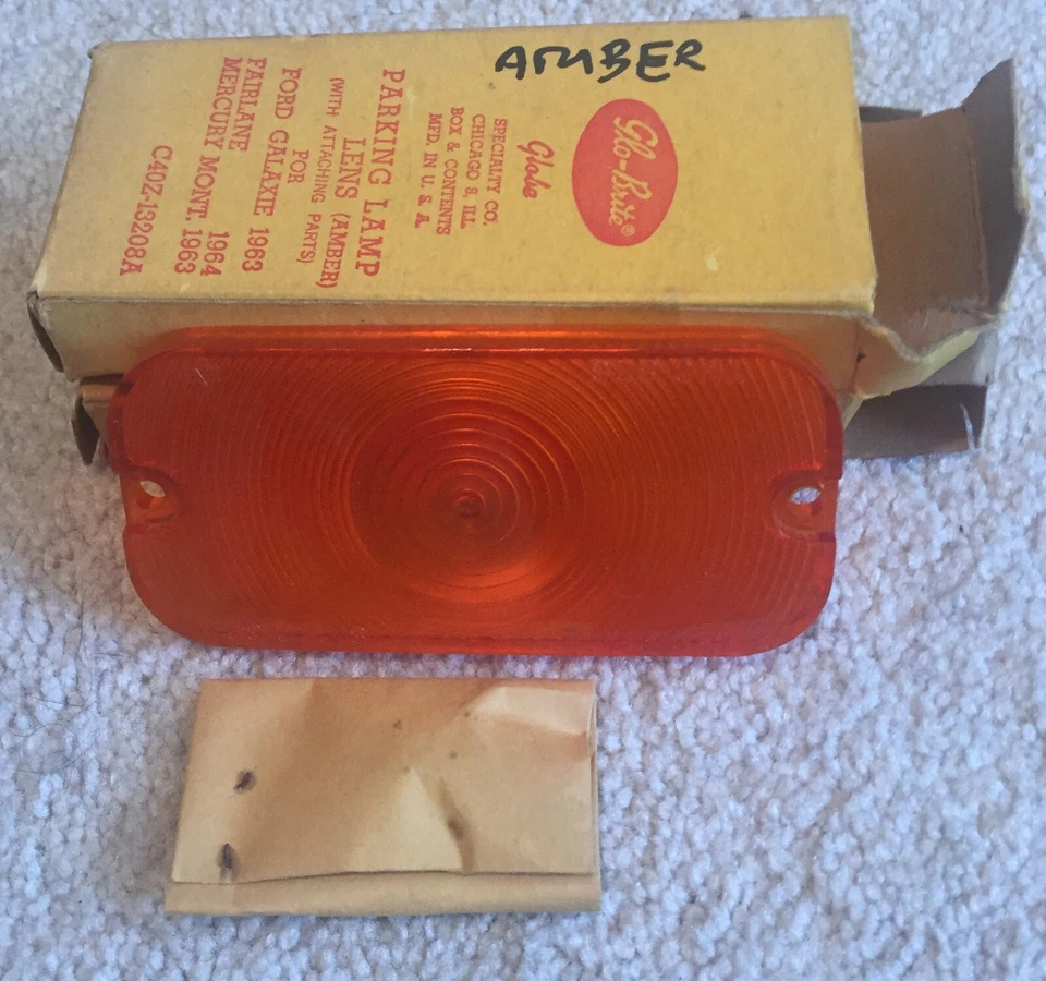 1966-&68 Ford Bronco Parking Lamp lens, Amber #623 - Image 1 of 1
