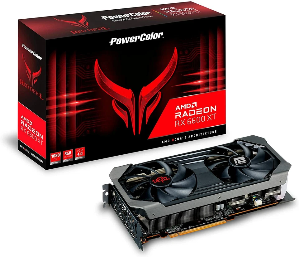 PowerColor Red Devil AMD RX 6600 XT 8GB GDDR6 Graphics Card BRAND NEW SEALED - Image 1 of 4
