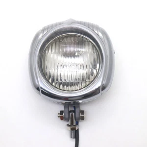 Chrome Polished Metal Vintage Retro Headlight For Harley Cafe Racer Custom - Foto 1 di 8