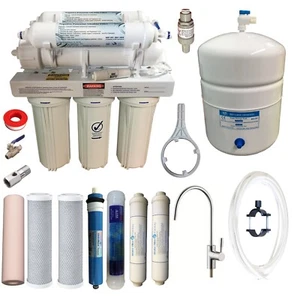 Reverse Osmosis Undersink Water Filters RON 5 6 7 Stage 75GPD RO Membrane Filter - Picture 1 of 45