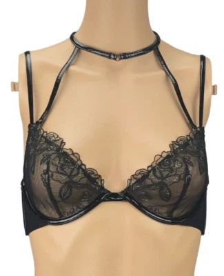 VICTORIA'S SECRET VERY SEXY UNLINED EMBROIDERED LOW CUT DEMI BRA 32B 32C 32DD - Image 1 of 2