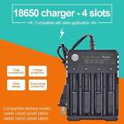 Battery Charger Black 4 Slots AC 110V 220V Dual For Charging 6T2E S8Z3