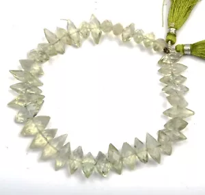 Filo 8 pollici 6X13-7X18 mm raro verde ametista sfaccettato forma Loi perle pietre preziose - Foto 1 di 5
