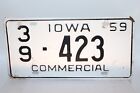 1959 Iowa License Plate Truck Expired Early 3-Digit Guthrie County