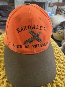 Randall’s Wild As Pheasants Made In USA Hunting Orange Adjustable Cap Hat Snap - Picture 1 of 6