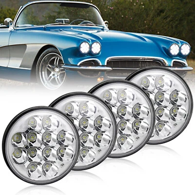 Faros LED redondos altos/bajos de 5,75"" 5-3/4" para Chevy Corvette C1 C2 1963-1982 4 un. Foto 1 de 4