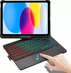 Backlit Touchpad Keyboard Case For iPad A16 11 inch 2025 11th 10th A3354 A3355 - Picture 1 of 31
