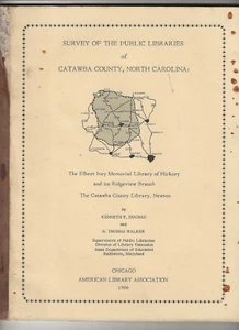 Survey of Public Libraries Catawba County North Carolina Book 1966 NC - Picture 1 of 3