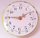 Antique Prot Pocket Watch Movement. 22 mm in size. Beautiful Porcelain Dial