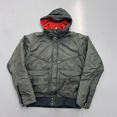 Chaqueta de esquí con capucha vintage años 90 Descente térmica verde oliva cremallera completa para mujer talla S Foto 1 de 4