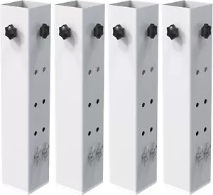 Mesa de cama de acero al carbono blanca elevadores ajustables dormitorio 3,1" × 16" - Imagen 1 de 11