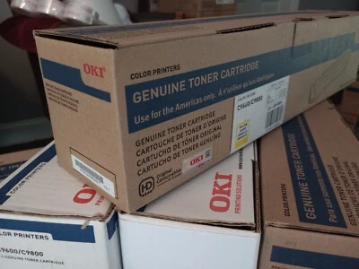 OKI YELLOW C9600/C9800 OEM Toner Cartridge P/N 42918901 UPC  0 5185135265 7  NIB - Image 1 of 4