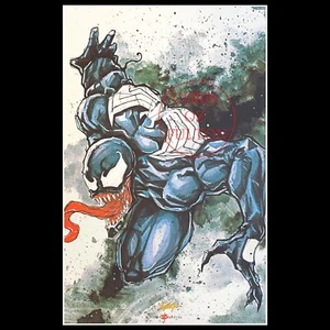 Venom Spider-Man Comicbuch 11x17 Kunstdruck signiert vom Künstler Chris Oz Fulton - Bild 1 von 1