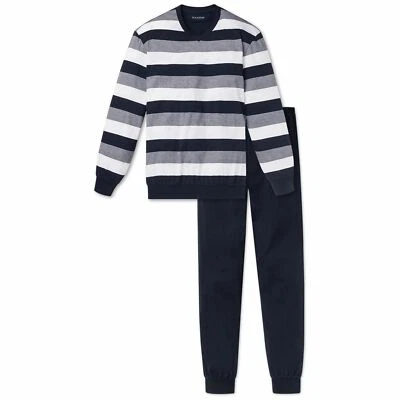 Pyjama Schlafanzug lang Herren Männer SCHIESSER 100% Baumwolle Komfortbündchen - Bild 1 von 3