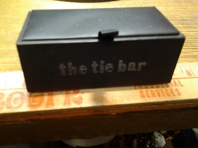 The Tie Bar Mens Silver Necktie Stay Holder Clasp Designer Clip Suit Accessories - Image 1 of 2