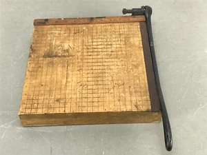 vintage INGENTO No. 4 Paper Cutter 12 inch with Wood Base - Picture 1 of 13