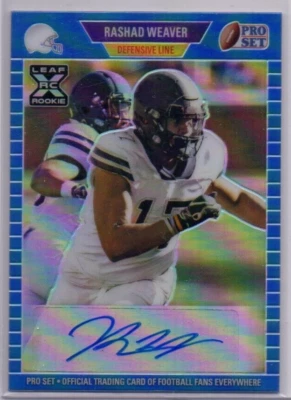2021 Leaf Pro Set Blue #PA-RW1, RASHAD WEAVER RC Auto /75, Houston Texans - Image 1 of 2