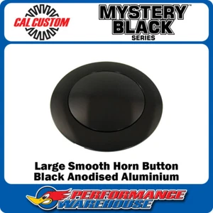 CAL CUSTOM BLACK ANODISED ALUMINIUM LARGE SMOOTH STYLE HORN BUTTON, CHEV FORD - Bild 1 von 3