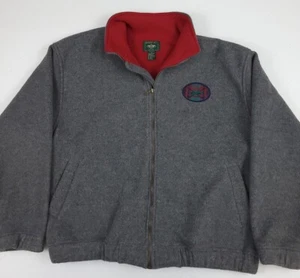 Vintage 90s Dockers Golf Fleece Jacket Rare Vtg Sport USA Grey Plaid Patch - Picture 1 of 4