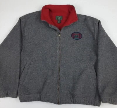 Vintage 90s Dockers Golf Fleece Jacket Rare Vtg Sport USA Grey Plaid Patch  - Image 1 of 4
