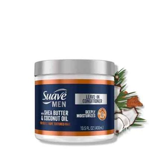 Suave Men Leave-In Conditioner Shea Butter Coconut Oil CURLY HAIR 13.5 oz, 2 CT - Picture 1 of 2