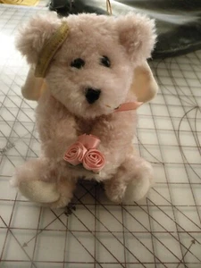 BOYDS BEARS ARCHIVE COLLECTION ANGEL W/ BOUQUET PINK FLOWERS Plush ORNAMENT 9" - Picture 1 of 3