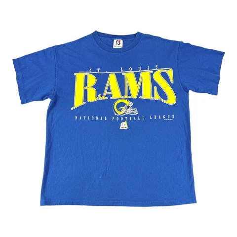 Vintage 90s St Louis Rams T Shirt NFL Signal Sports Mens XL Single Stitch USA Cover