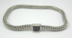 IMPRESIONANTE PULSERA AMATISTA JOHN HARDY PLATA ESTERLINA (8-1/2") 20,3G - Imagen 1 de 9