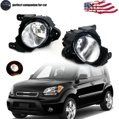 1 Pair For Kia Soul 2010-2013 Front Bumper Running Lamp Fog Lamp Fog Light Foto 1 de 4
