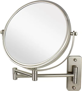 8" Wall Mounted Makeup Mirror, 1X/10X Magnifying Mirror with 360° Extendable Arm - Picture 1 of 7