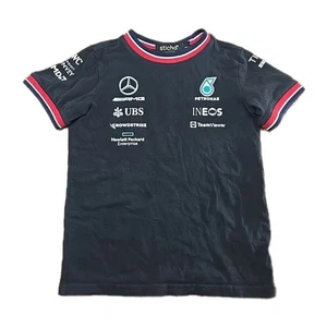 Mercedes AMG Petronas F1 Team Polo Kids Black Size 140 9-10Y stichd Small - Picture 1 of 7
