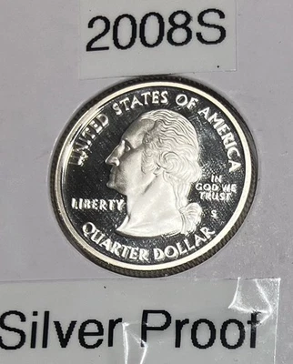 2008-S- 5 State Quarters all Silver Proof - Image 1 of 4