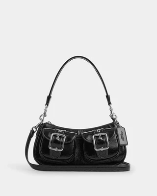 NWT Coach Leather Ashton Baguette shoulder bag CM079 Silver Black Authentic - Image 1 of 4