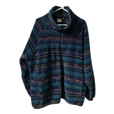 Vintage M.L. Chaqueta Sherpa Colorida Williams Para Hombre Talla XL Verde Azulado Hecha en Oregón EE. UU. Foto 1 de 4