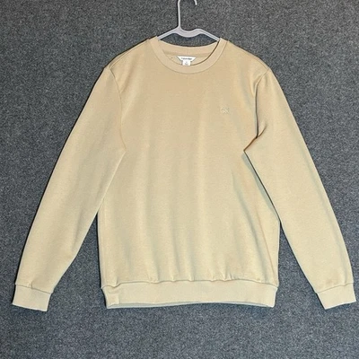 *NUEVO SIN ETIQUETAS* Sudadera Calvin Klein Para Hombre Cuello Redondo - Talla M - Crema - Bordada CK Foto 1 de 4