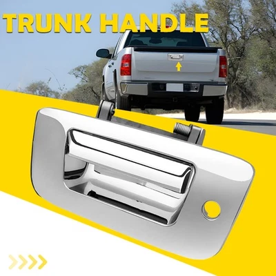 Chrome Tailgate Handle With Bezel Set For 2007-14 Chevrolet Silverado 3500HD ~A - Image 1 of 4