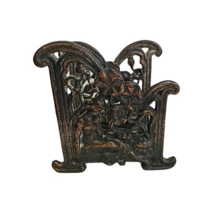 vintage 1920's Art Nouveau Iron Letter/Napkin Holder-Nude Woman w/Vines - Picture 1 of 7